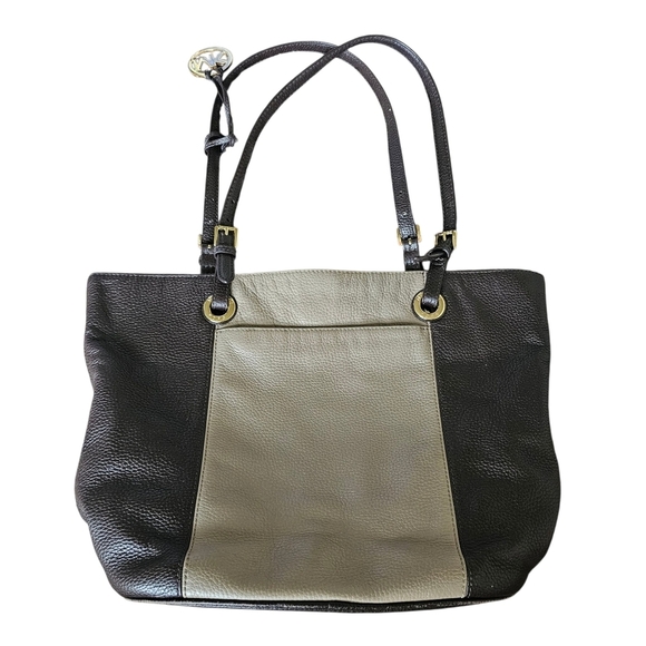 Michael Kors Brown and Cream Jet Set Large Leather Tote Bag - Picture 4 of 11